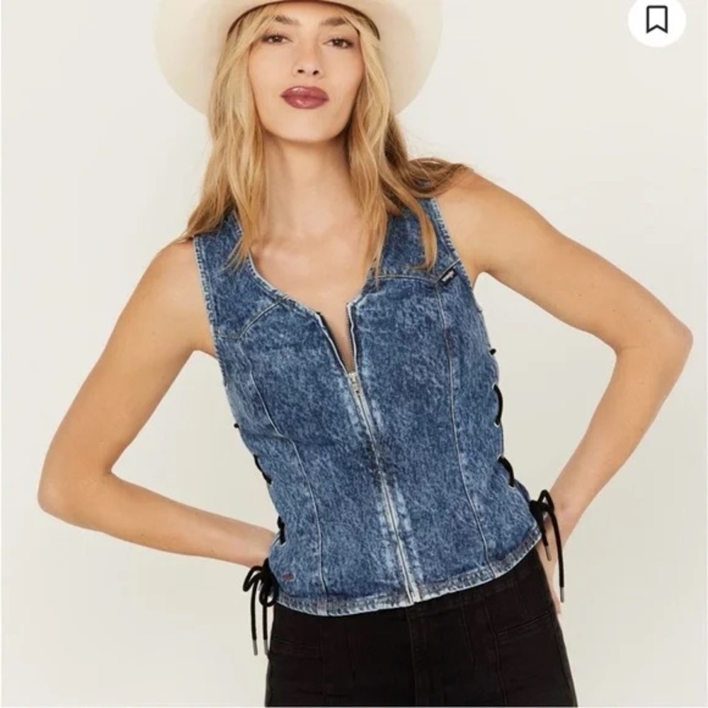 Wrangler x Fender Lace-Up Denim Vest